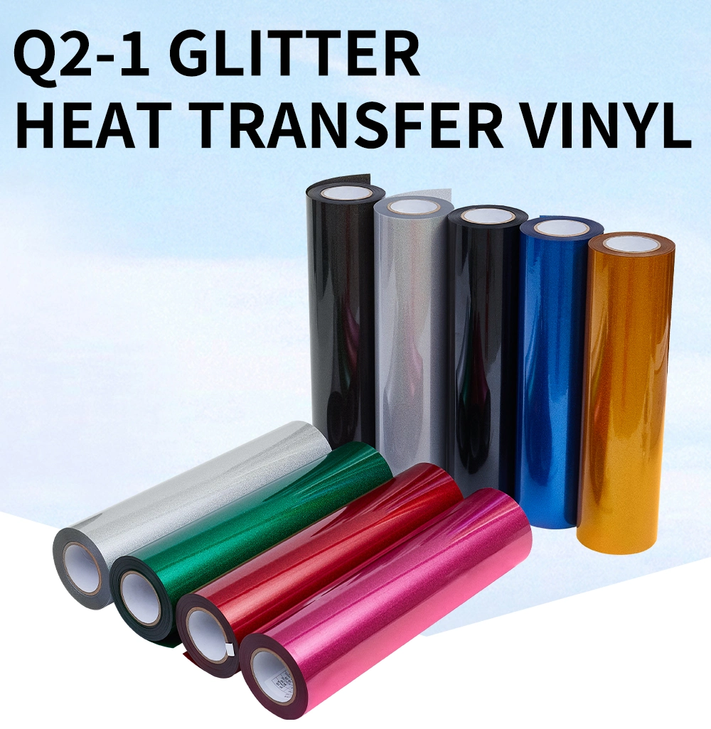 A4 Manufacturer Glossy Glitter Pet Film Heat Tansfer Vinyl