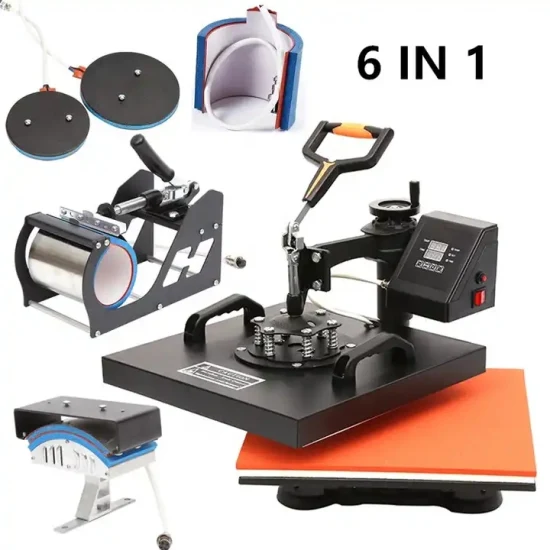 38*38cm High Quality Multifunctional 8 in 1 Combo Heat Press Machine Hot Sell Flatbed Heat Transfer Machine T-Shirt Printing